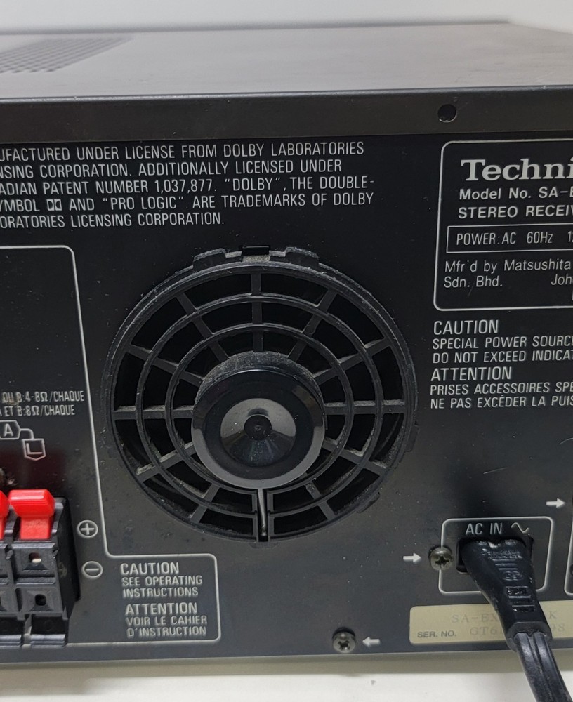 Technics SA-EX600 AV Control Stereo Receiver - 120W Class H+ - Phono - TESTED