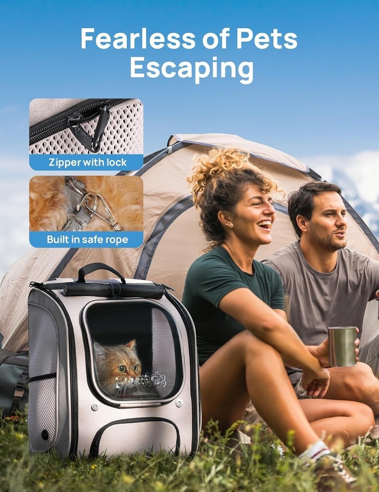 Cat Backpack Carrier, Large Space Cat Bubble Backpack, Breathable Cat Carrier, S