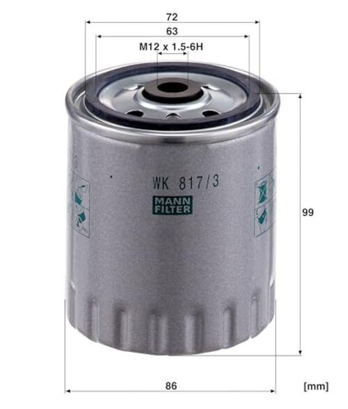 MANN-FILTER WK 817/3 X Fuel Filter
