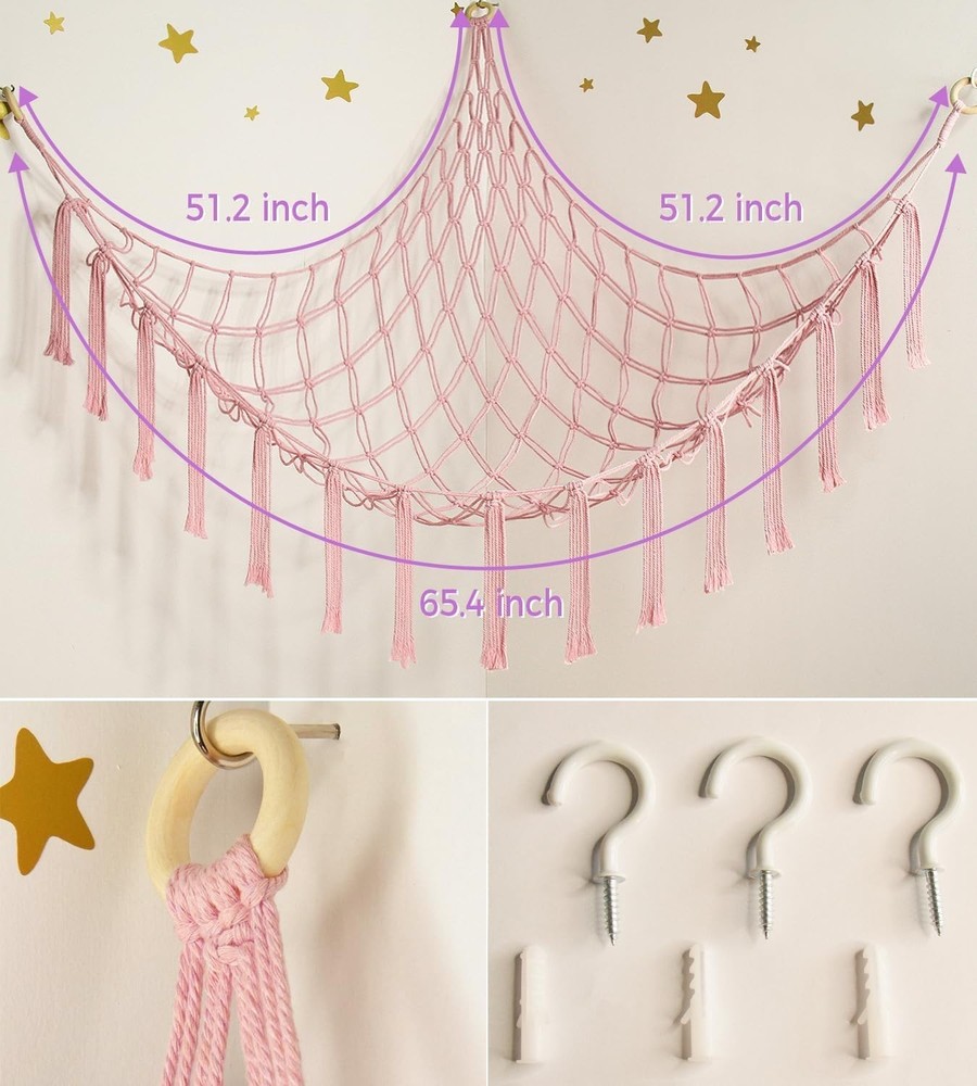 Stuffed Animal Storage Hammock Net - Toy Hammock Net for Stuffed Animals Corn...