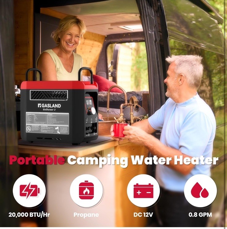 GASLAND Propane Water Heater On-Demand Water Camper Portable Outdoor Hot Shower