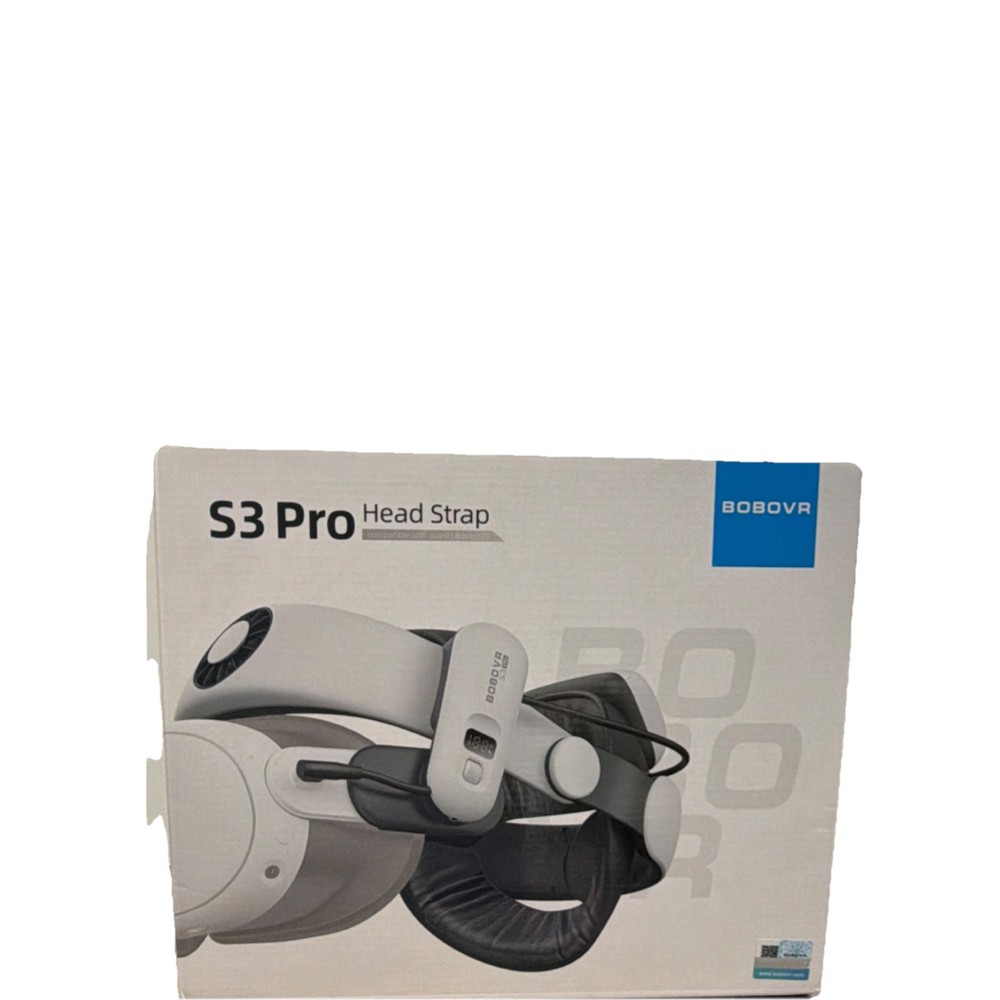 BOBOVR S3 Pro Head Strap White for Quest 3, Quest 3s Virtual Reality Headset