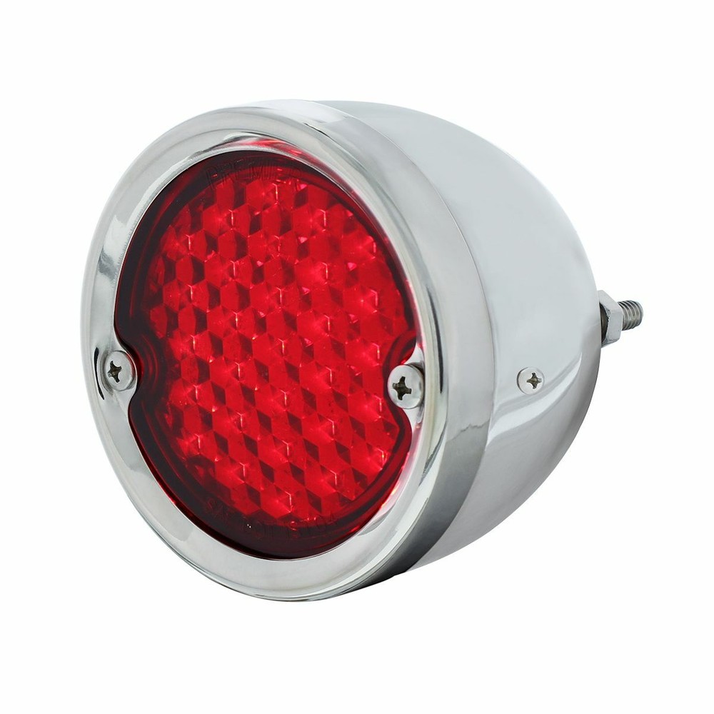 Pair LED Tail Light Assemblies For 54-59 Chevy Stepside Truck Stainless Housing