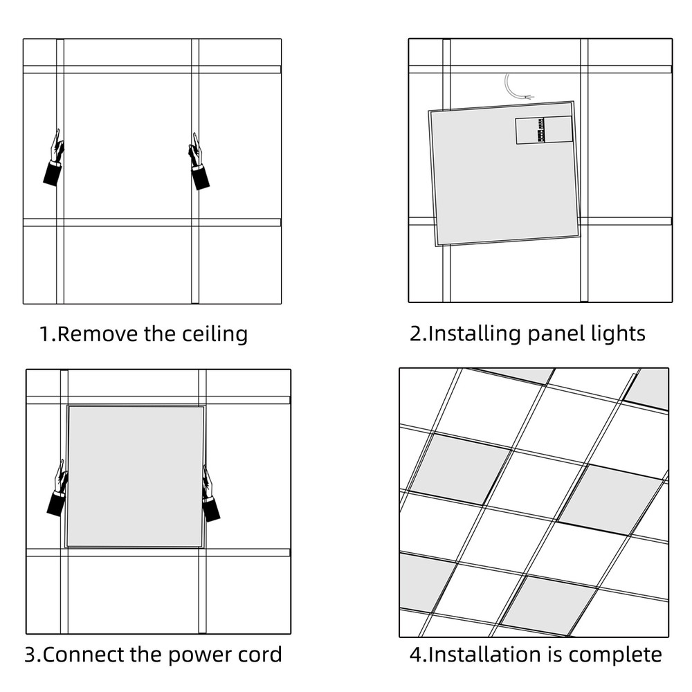 10Pack 2X2FT LED Panel Light 45W Drop Ceiling Troffer Flat Fixtures 5000K white