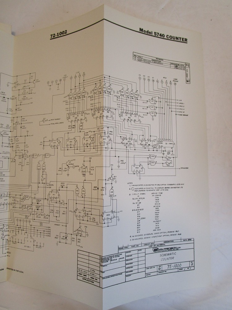 DATA PRECISION Model 5740 Multifunction Frequency Counter 100MHz *SEE VIDEO*