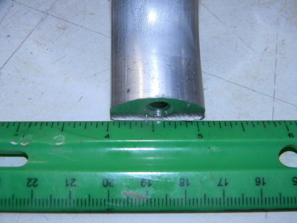 Satin Aluminum 7.5" Oval 1" Wide Solid Handle Pull Push