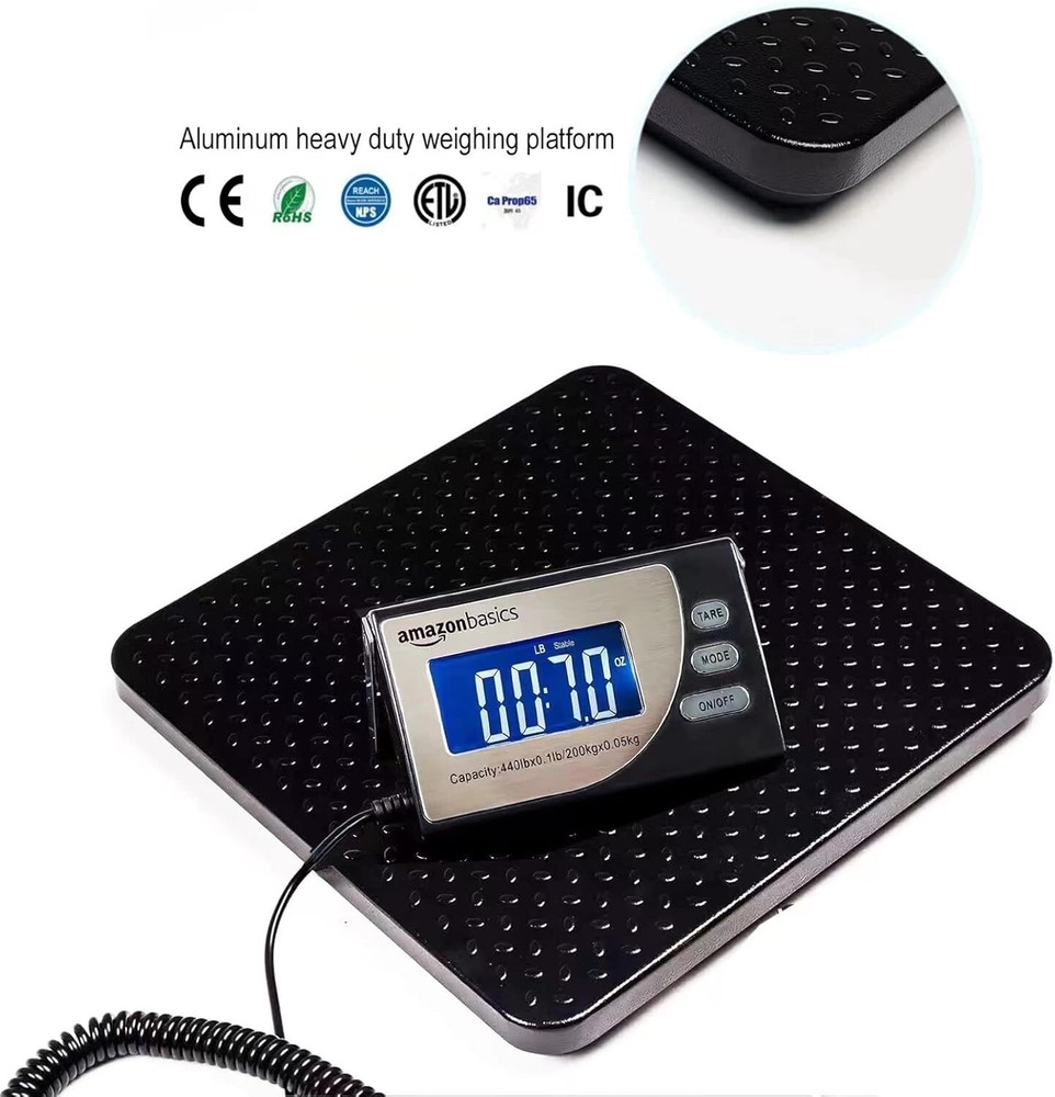 Robust Digital Postal Scale - 440 lb Max Capacity & 10 oz Minimum Load Weight