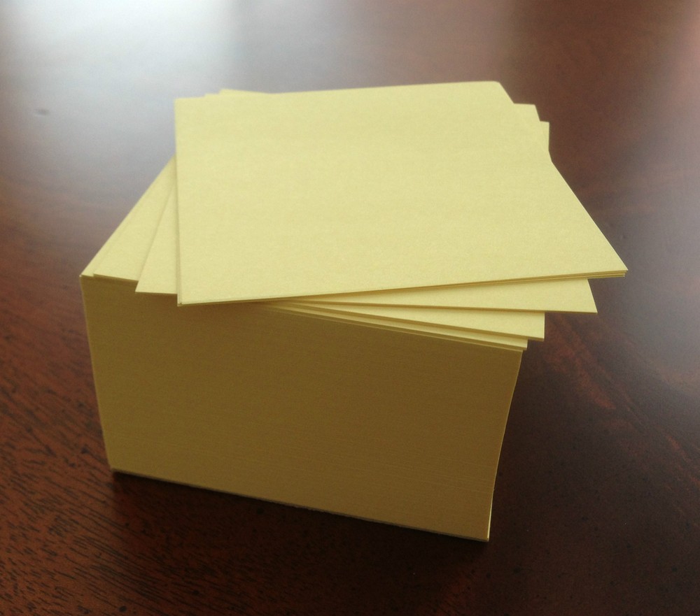 Note Paper Refill Cube - Loose Sheets - 4"" x 4" ( Yellow )