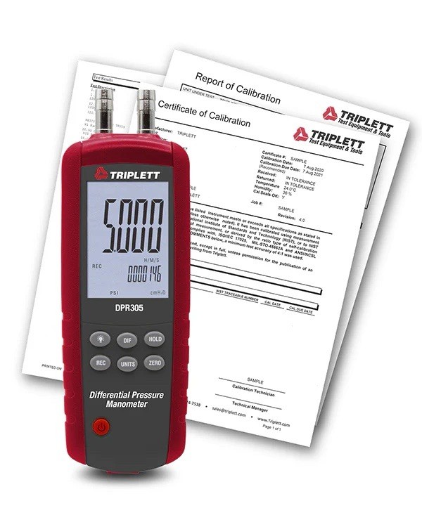 Triplett Differential Pressure Manometer, 5psi - (DPR305)