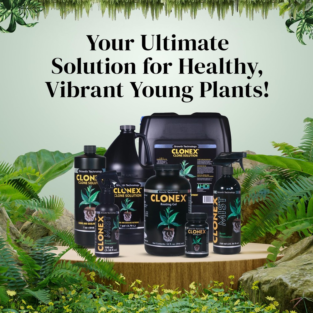 Clonex Clone Solution, Professional-Grade Nutrient Formula for Seedlings,