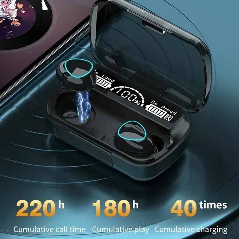 TWS Bluetooth Earbuds Waterproof Bluetooth 5.1 Headset Noise Cancelling Wireless