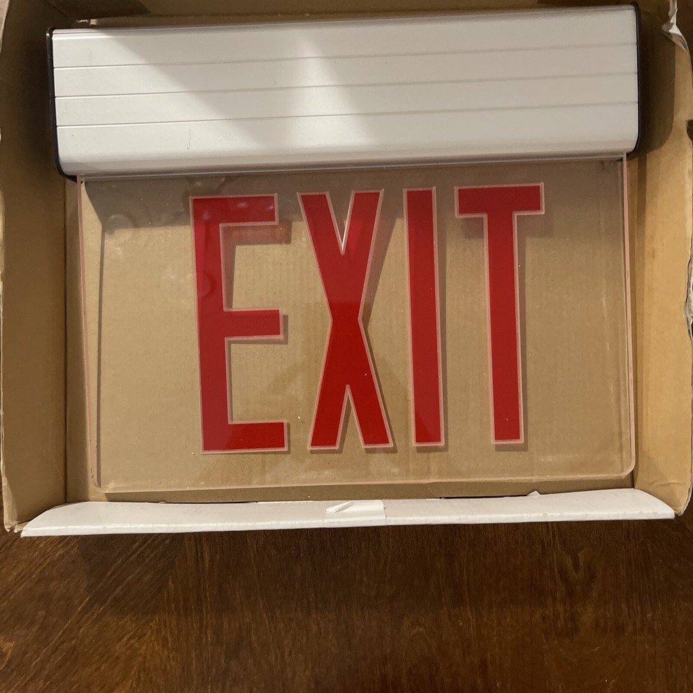 Edge Lite LED Exit sign  - Red - complete - Business & Personal New
