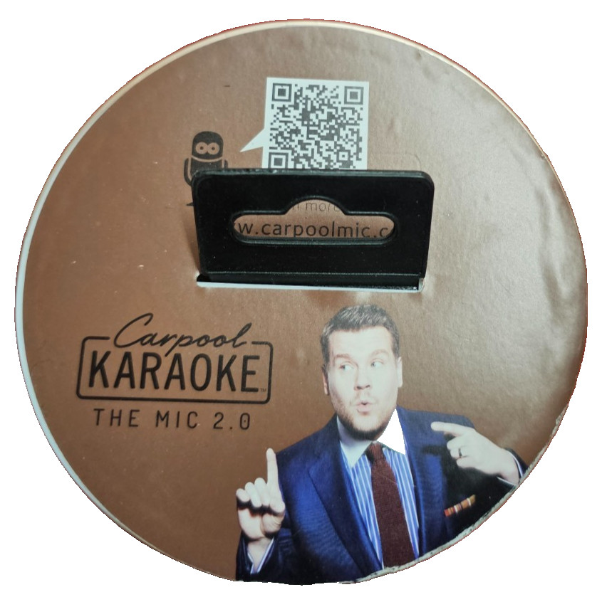 Singing Machine Carpool Karaoke Mic 2.0 - Black/Gold