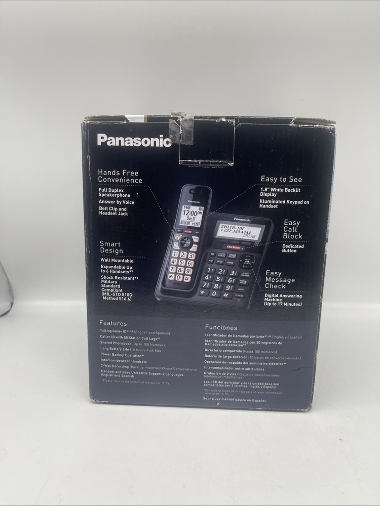 Panasonic Cordless Phone System Answering Machine 4 Handset Bluetooth New!!