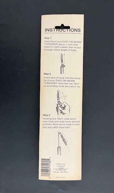 Vintage Easy-on Worm Threader Original Unopened Packaging