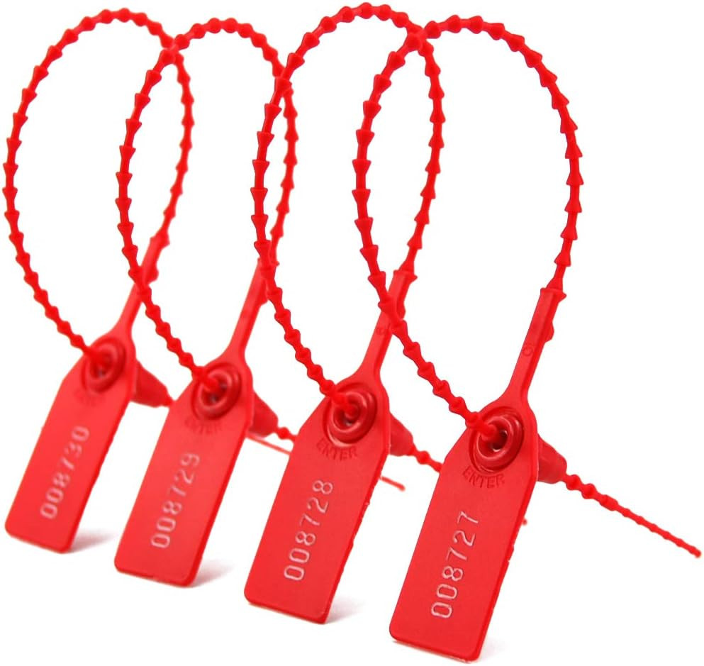 100 Plastic s, Numbered Zip Ties for Fire Extinguisher Pull Tite Security Tags D