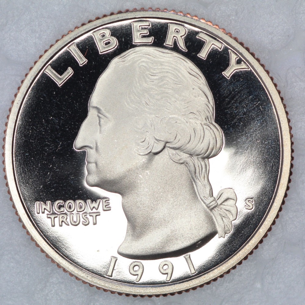 1991 S CLAD Proof Washington Quarter UNCIRCULATED