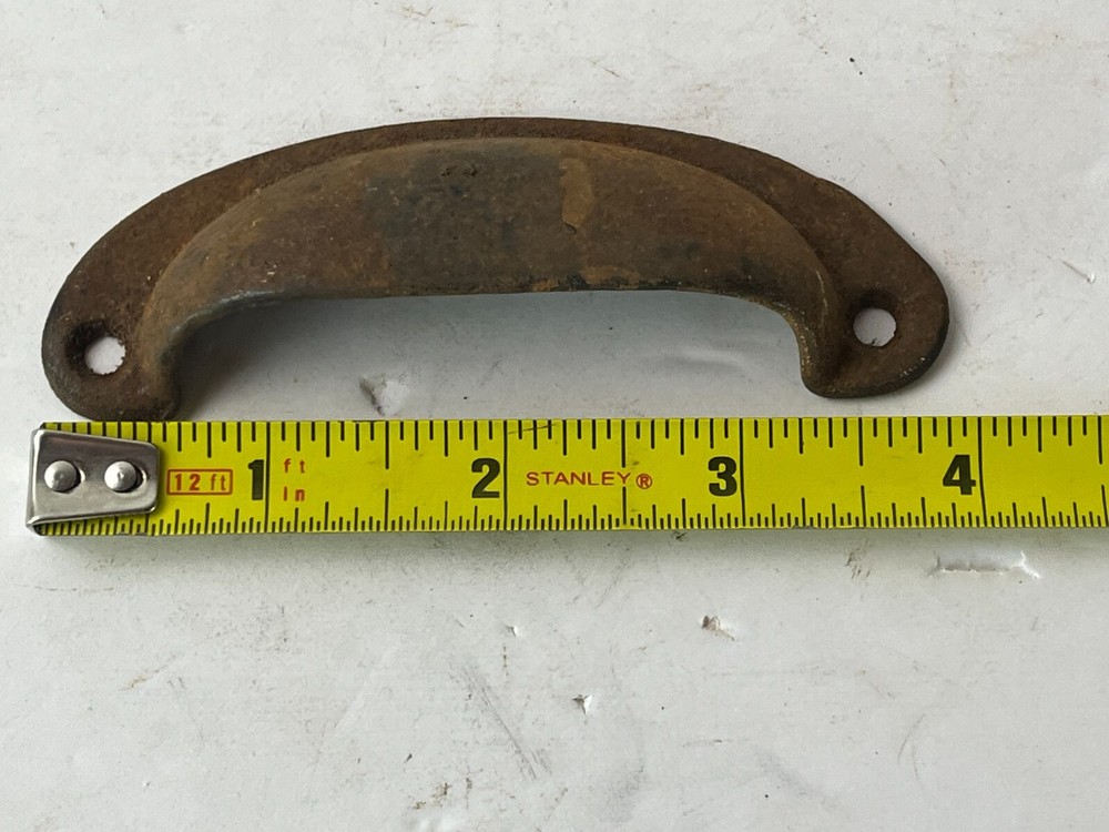 Lot 2 Vintage Metal Drawer Pull Cabinet Handle Cupboard Bin Hardware