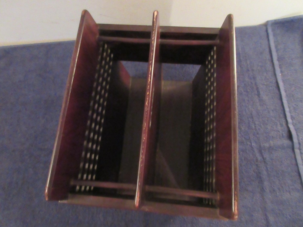 Vintage Solid Wood Book /Magazine Organizer Holder