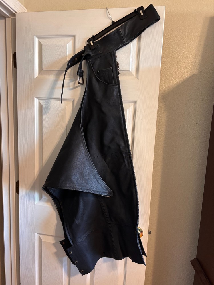 Leather Chaps Easyriders Black LG