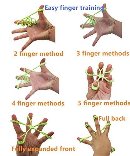 4PCS Finger Stretcher Hand Resistance Bands Hand Extensor Exerciser Finger