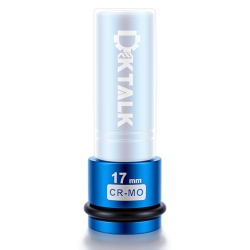 1/2" Drive Wheel Lug Nut Impact Socket,Color-Coded Non-Marring Deep Thin 17mm