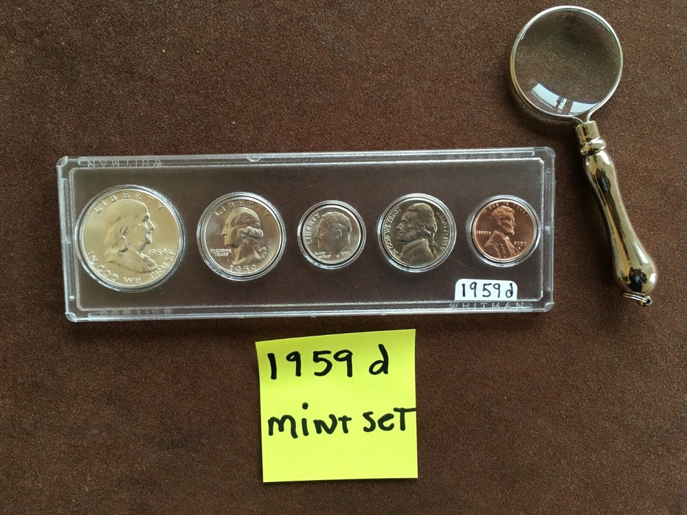1959D US SILVER MINT SET 90% SILVER COINS