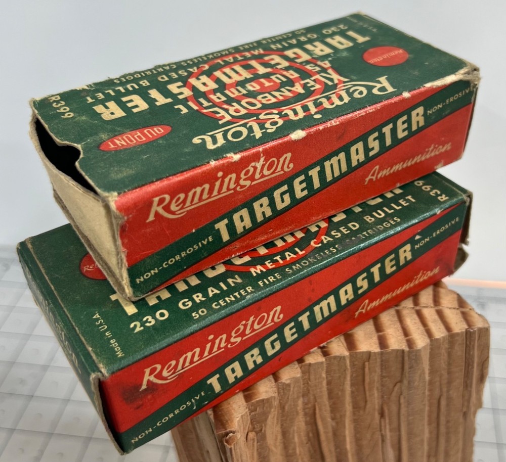 Vintage Remington Kleanbore .45 Automatic Targetmaster Ammunition Boxes ONLY