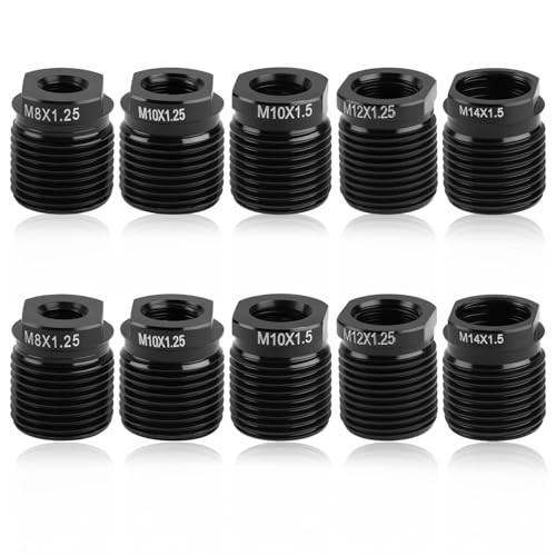 10PC Gear Shift Adapter Kit, Shift Knob Thread Adapters, Compatible with