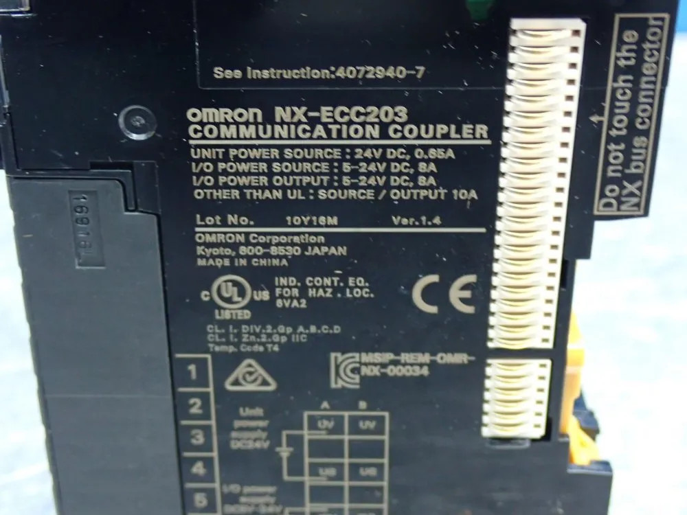 OMRON NX-SERIES ETERCAT COUPLER UNIT NX-ECC203