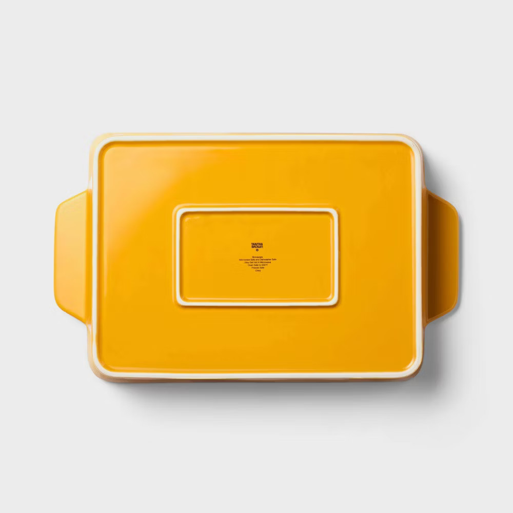 2pc Stoneware Rectangle Baking Dish with Removable Silicone Mat - Tabitha Brown: