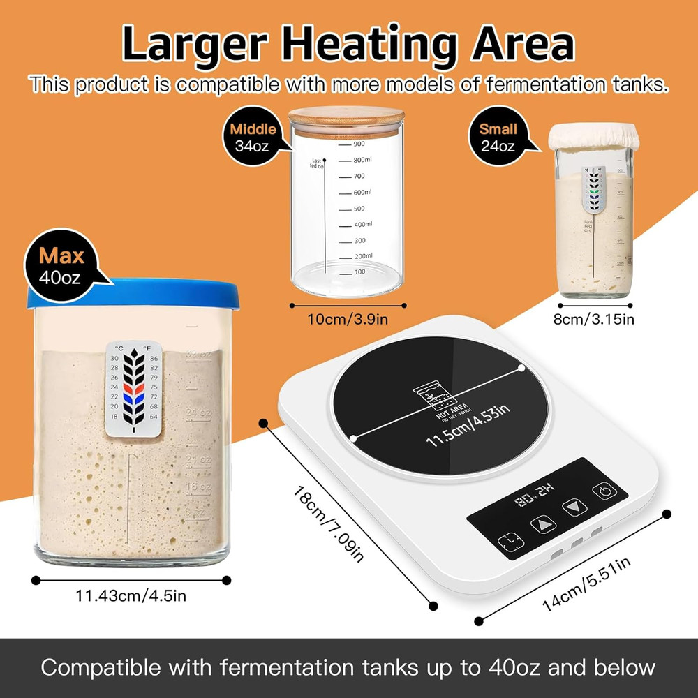 Sourdough Starter Warmer with Memory Function– 1°F Precision Temperature Control