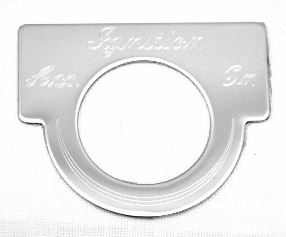 HTS Switch Plate for Peterbilt Ignition Key Stainless Engraved #PB-2004