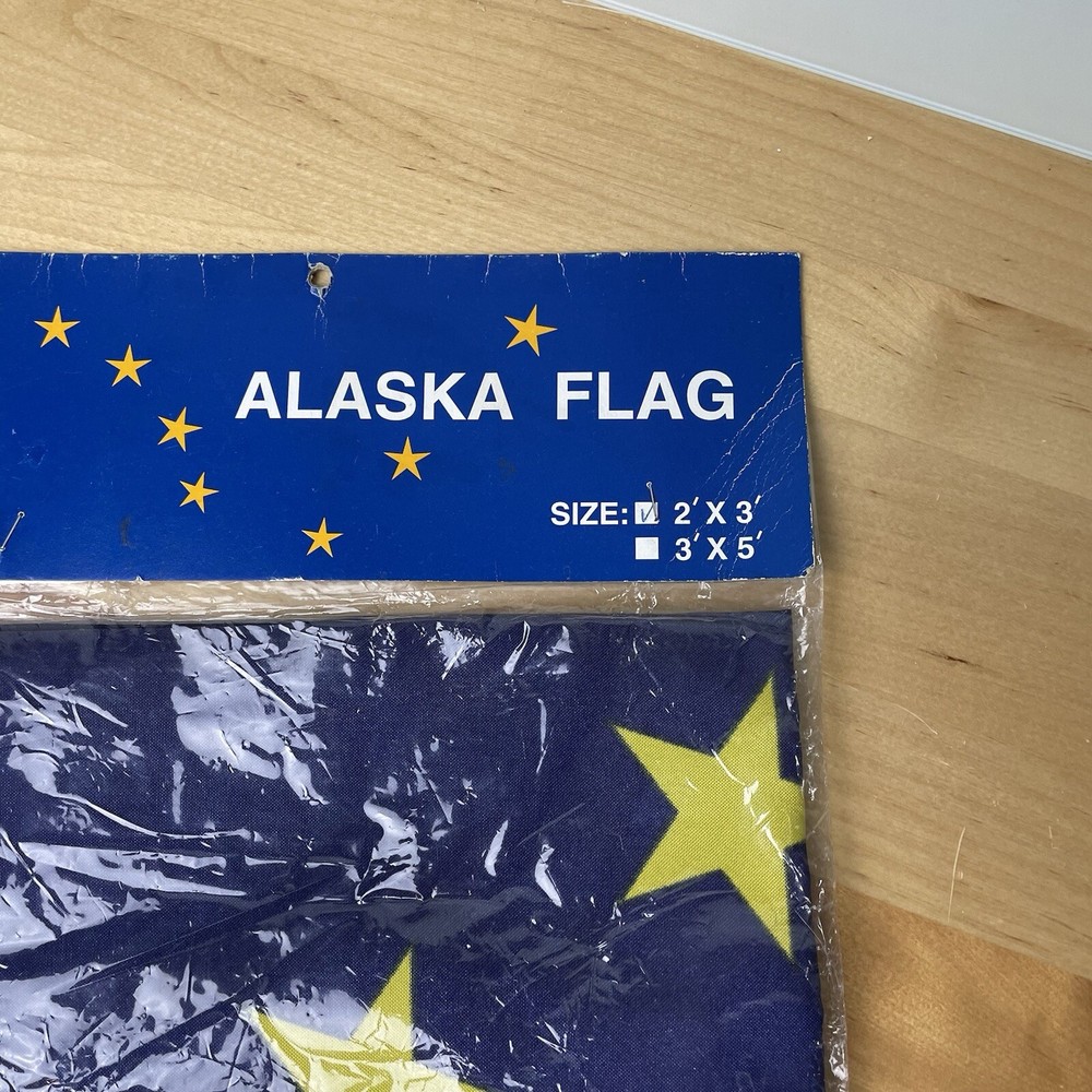 VTG NOS Alaska State Flag 2x3 Walmart
