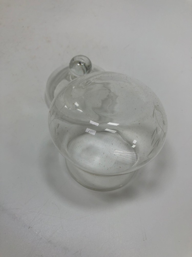 HERITAGE CRYSTAL JAM JAR W/LID.