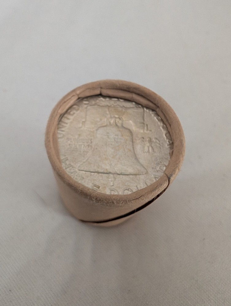 1958 OBW Franklin Half Roll - 90% SILVER