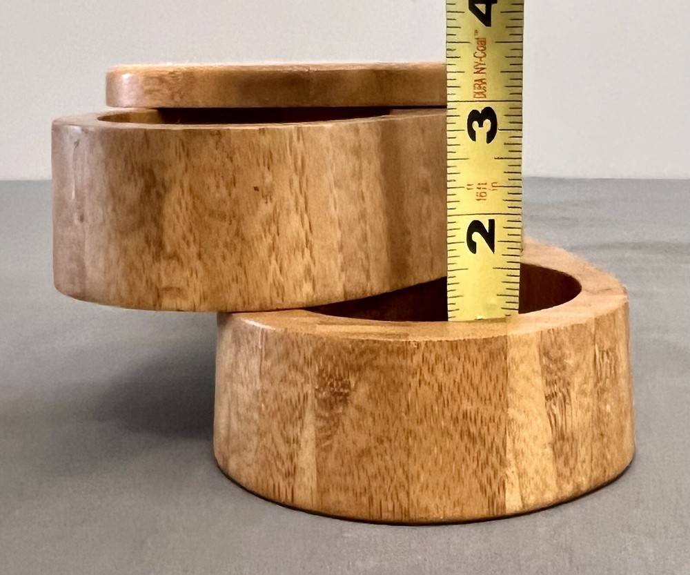 Totally Bamboo Salt & Pepper Hinged Storage Container 5x3.5x4”