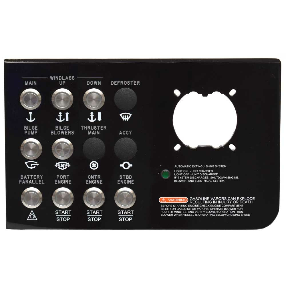 Sea Ray Boat Dash Switch Panel 2350773-A | Black Acrylic