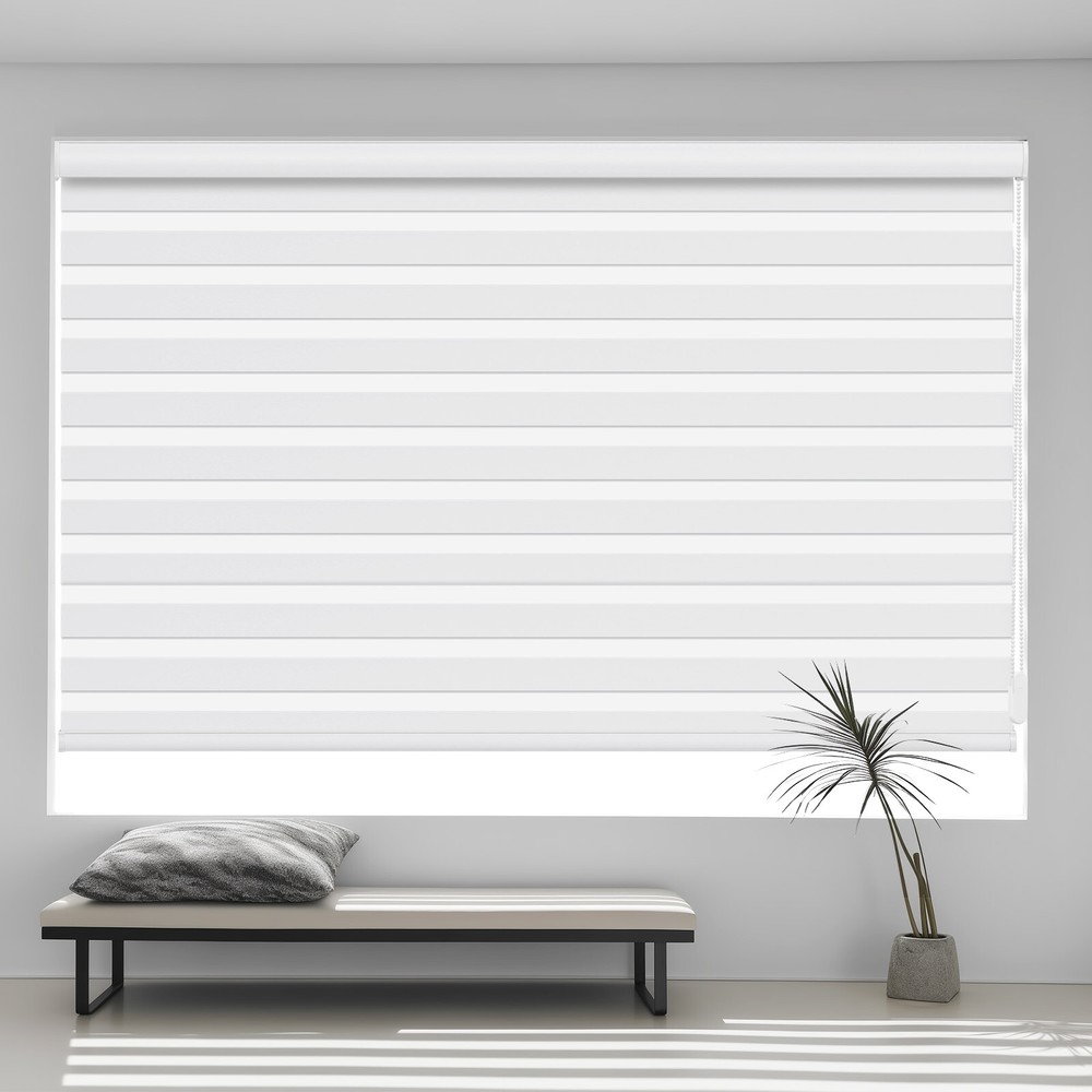 Changshade Window Blinds 85% Blackout Zebra Roller Shade Custom Made