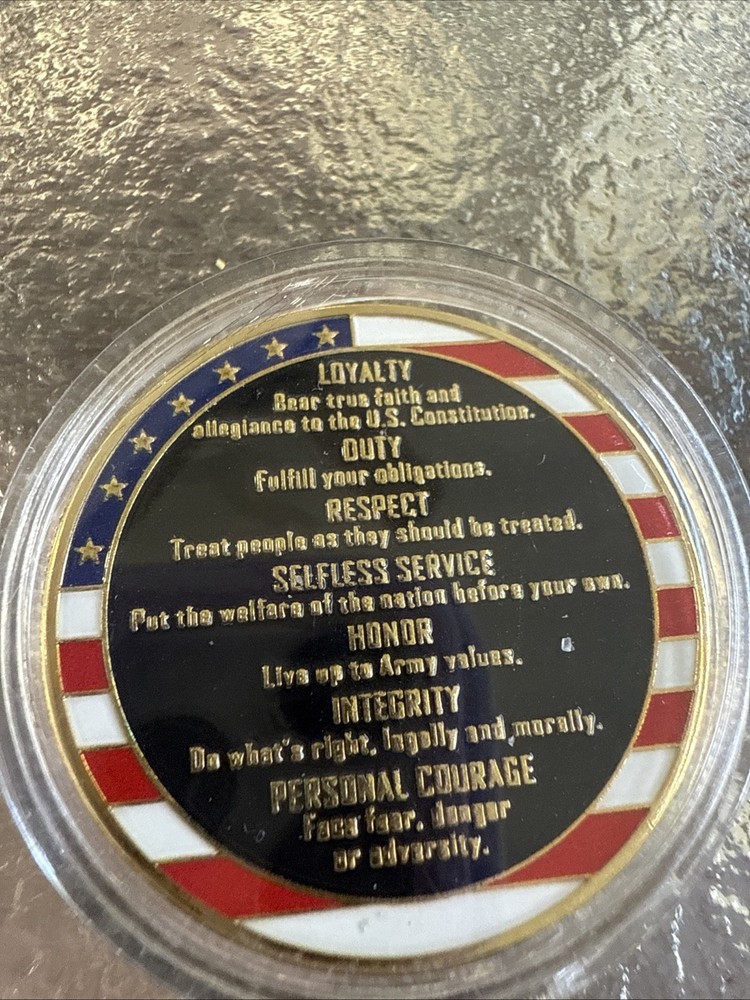 Loyalty,Respect, Duty “US Army Core Values Coin