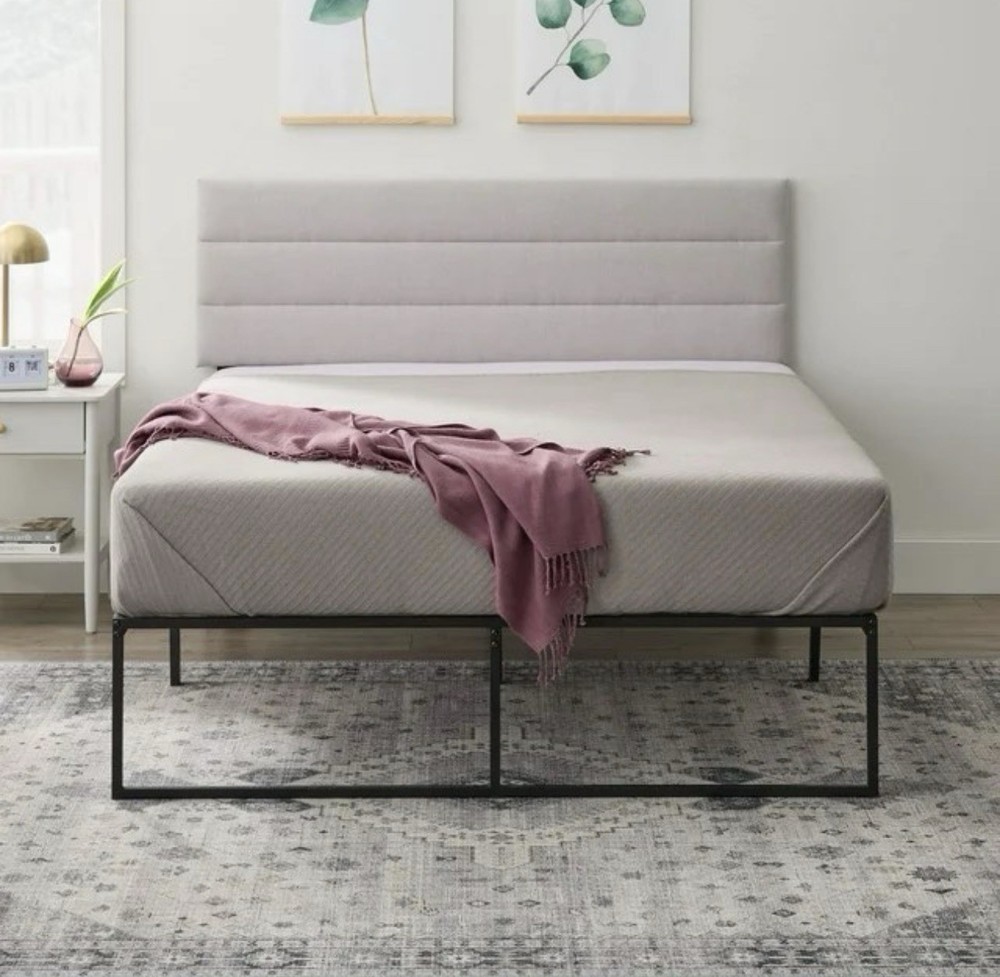 Wincastle Horizontal Channel Upholstered King Headboard, Adjustable Height
