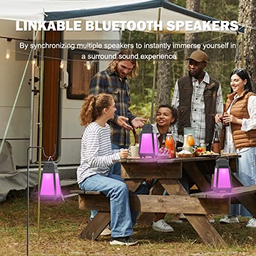 Outdoor Bluetooth Speakers, Wireless Speaker Sync 3600mAh + 8 Lighting Modes