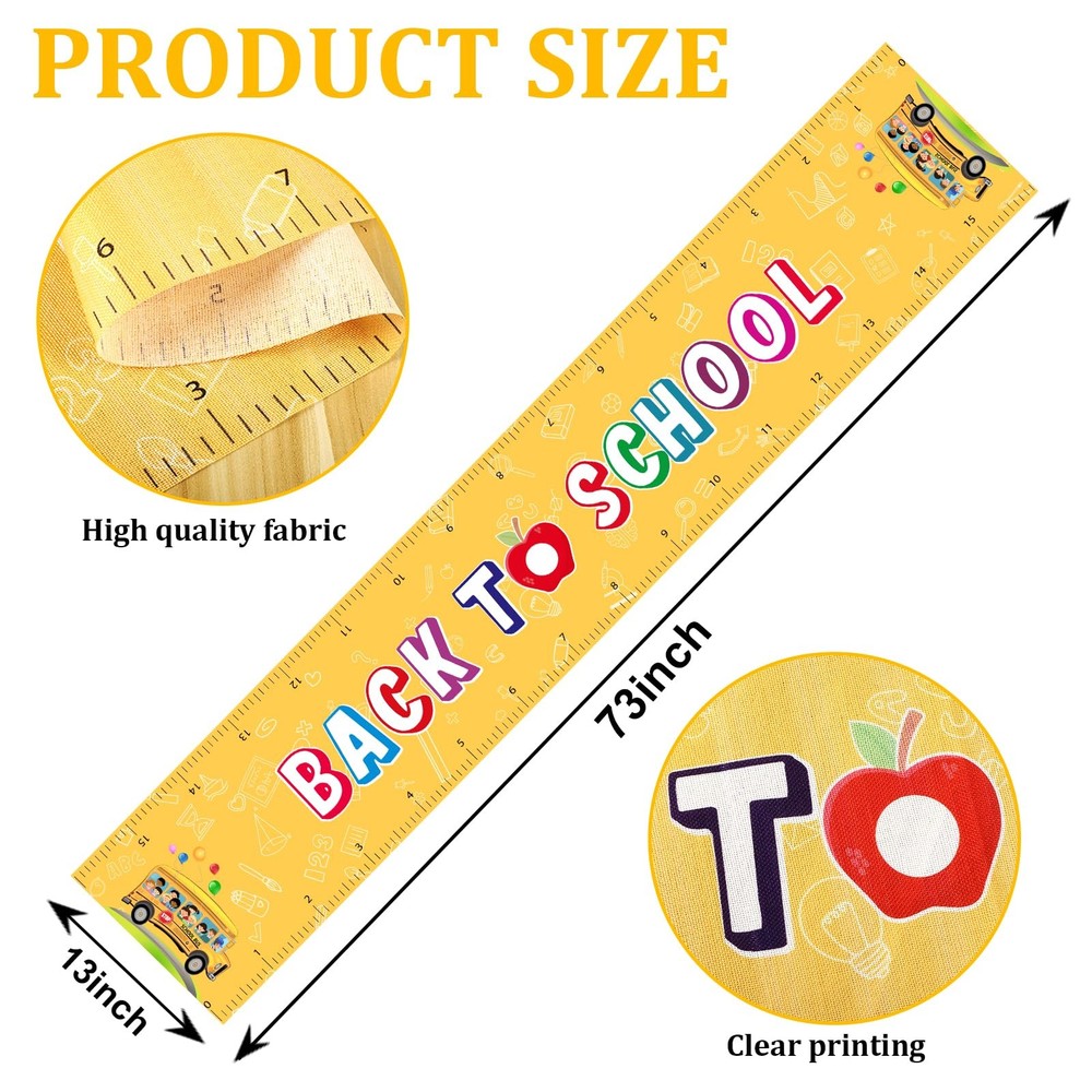 Back to School Table Runner Ruler Table Runner Back to School Decorations for...