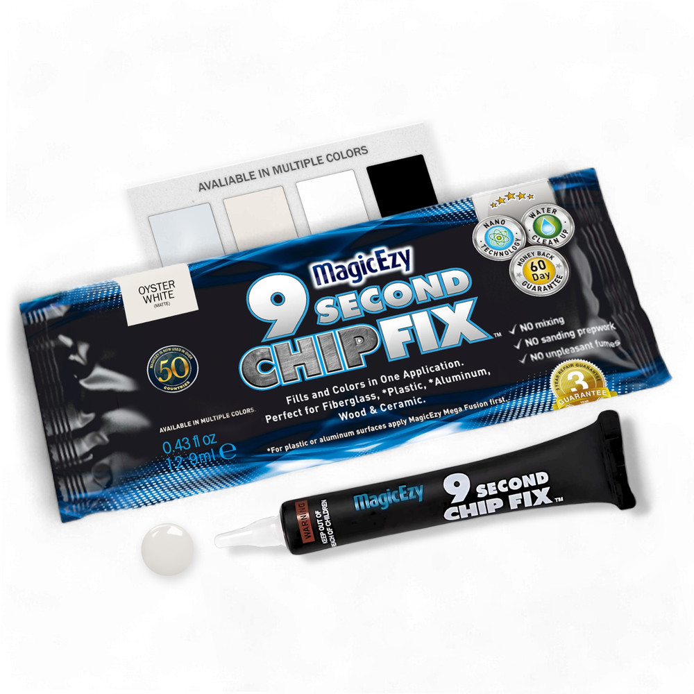 Fiberglass Repair Kit for Scrapes/Gouges- MagicEzy 9 Second Chip Fix - Oyster