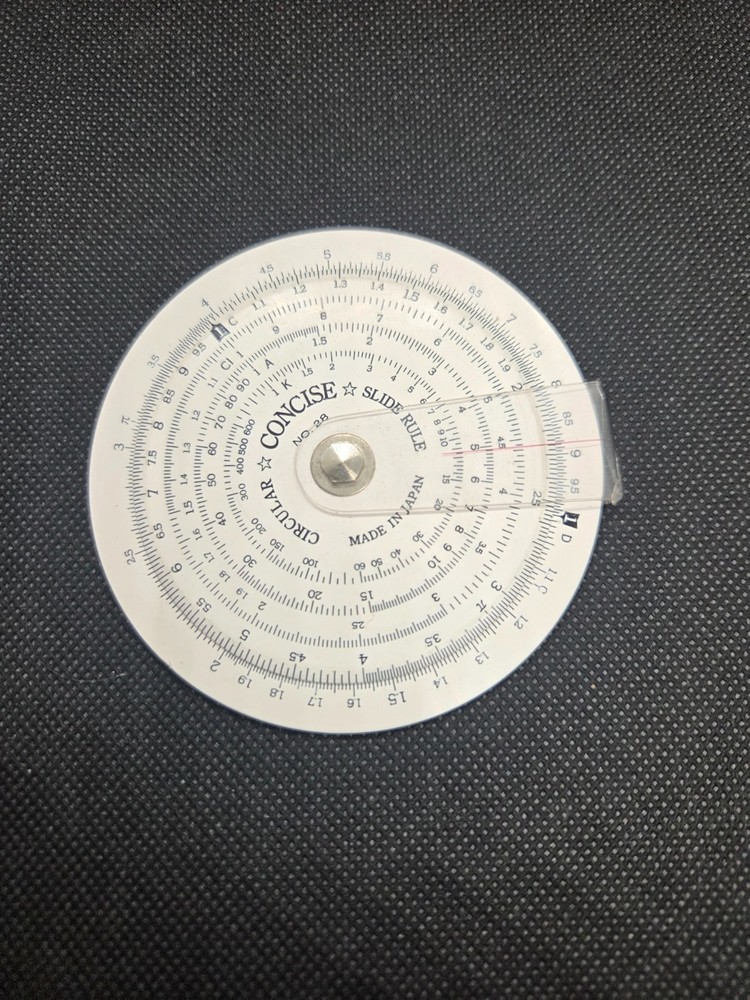 Concise Circular Slide Rule No. 28