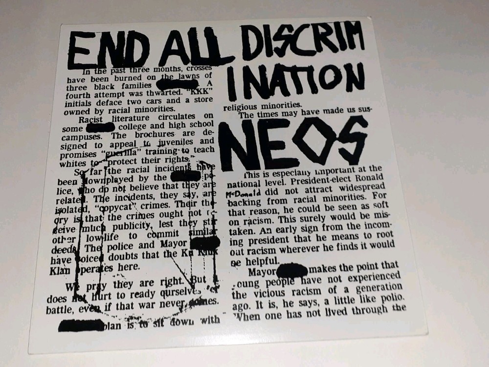 NEOS punk Thrash Canada Lp Grindcore Siege koro