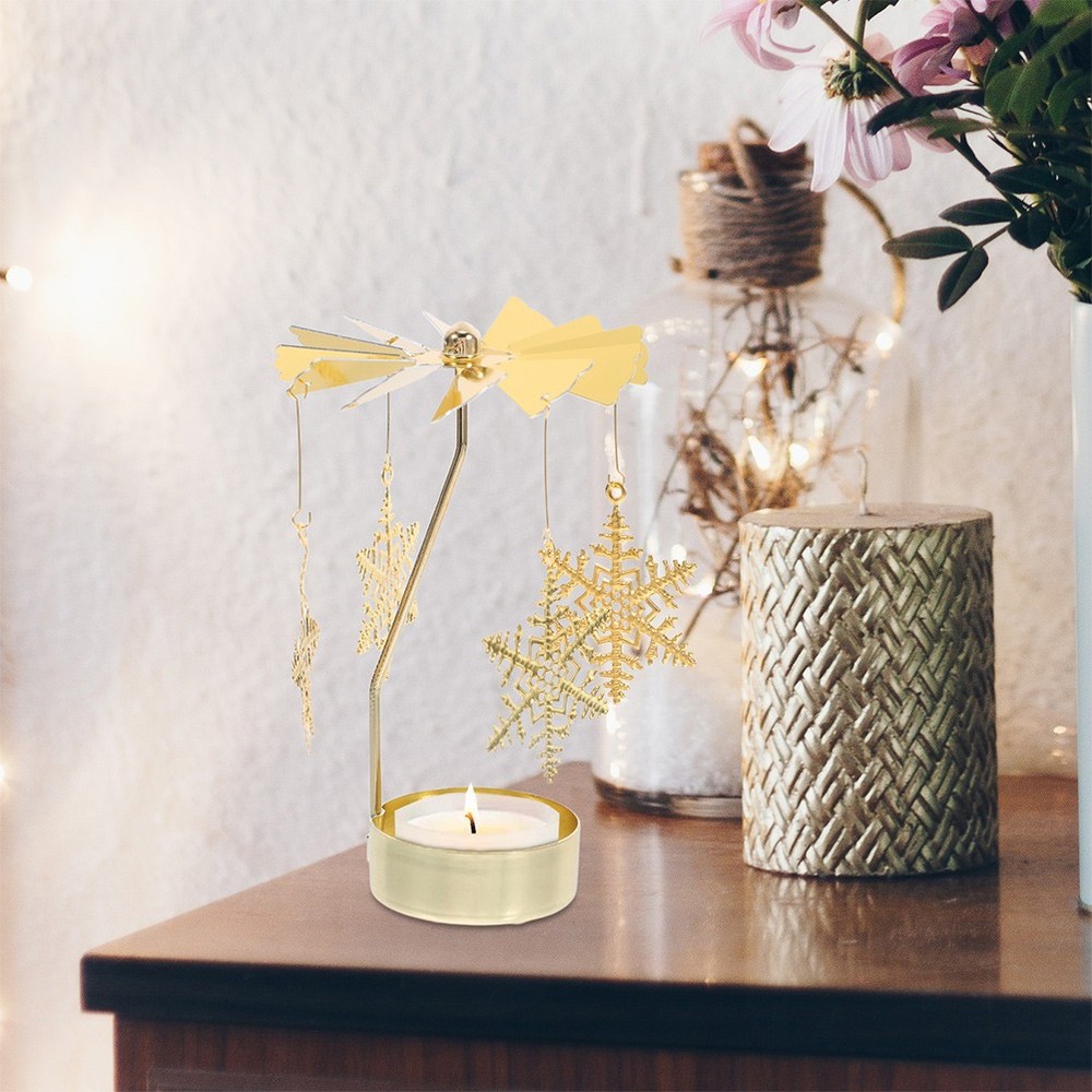 2 Pcs Festive Candleholder for Holidays Elegant Dining Table Decor
