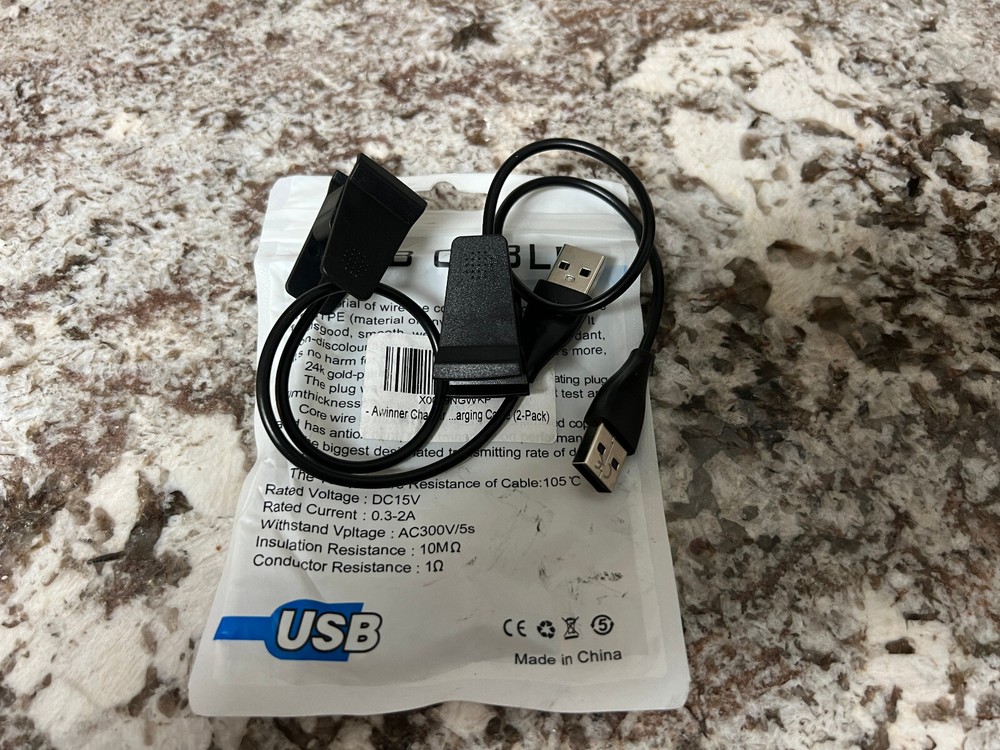 NEW AWINNER CHARGER USB ADAPTER CORD FITBIT CHARGER 2 -REPLACEMENT CHARGING CABL