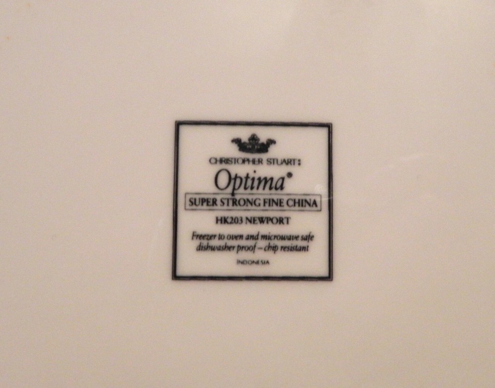 CHRISTOPHER STUART Optima NEWPORT 10.75 in" Round Dinner Plate