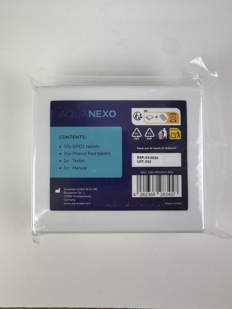 Water Kit pH Chlorine Pool Spa Well Water Testing 60 Tablets